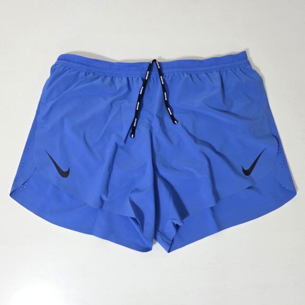 Nike Men's Dri Fit ADV Aeroswift 4" Running Racing Shorts FN3352-411 Blue Size L